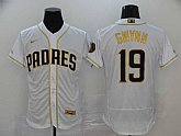 Padres 19 Tony Gwynn White Gold Nike 2020 Flexbase Jersey,baseball caps,new era cap wholesale,wholesale hats